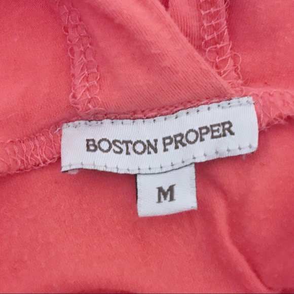 Boston Proper VNeck Coral Cape Sleeve Ruched Tunic - Picture 7 of 7